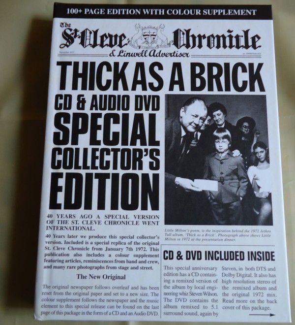 JETHRO TULL/THICK AS A BRICK 40TH ANNIVERSARY SET(CD+DVD