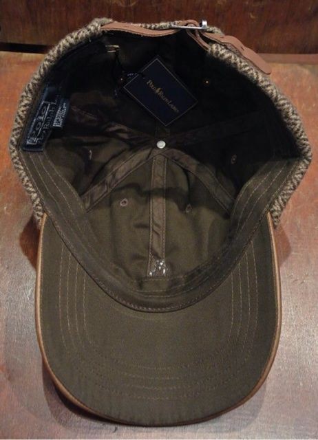 POLO Ralph Lauren Leather Brim Tweed Capポロ・ラルフ本革