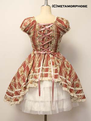 アンティークブーケバッスルワンピース ☆好評予約受付中 アンティークブーケバッスルOP☆ メタモルフォーゼ