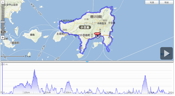 ロードバイクで小豆島一周したヨ Wind Tatami