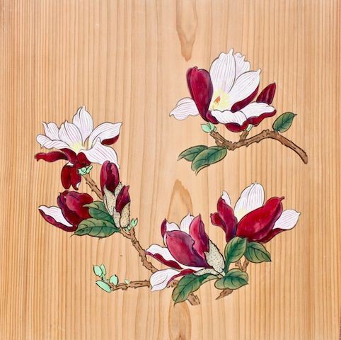 長寿寺 天井画 「木蓮」 : 水墨画家 安藤美香のブログ