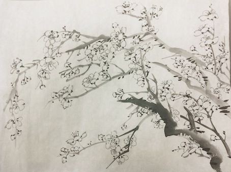 梅~からの応用 : 水墨画家 安藤美香のブログ 梅~からの応用 : 水墨画家 安藤美香のブログ