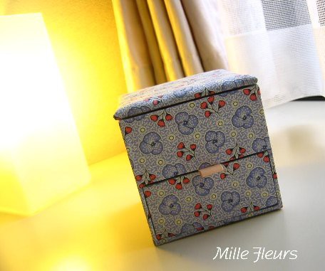 カルトナージュで引き出しとポストカードケース あどけない話