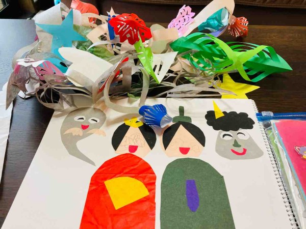 2歳3歳4歳女の子 折り紙 切り紙 おうち遊び おひとりさま 高齢シンママの徒然