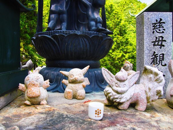 リアルポケモンgo 大阪の山のなかにある 七寶寺 にはポケモンの石像があるぞ 東京別視点ガイド