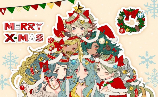 グラブル 25日はクリスマス 緑髪キャラ たちのクリスマスツリーなイラストが公開 ミニゴブ速報 グラブルまとめ