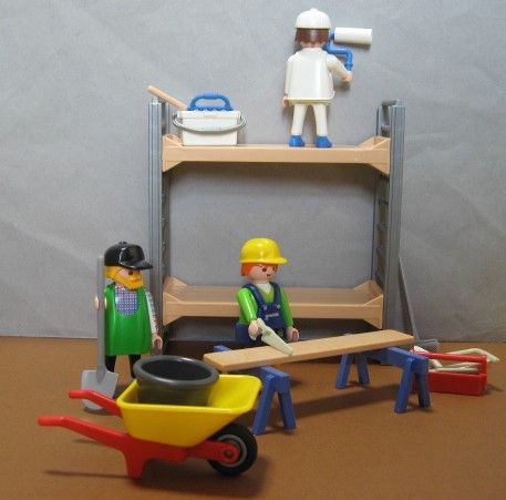 プレイモービル３８３３・工事現場で働く人々 : 玩具劇場ガンバランス倉庫