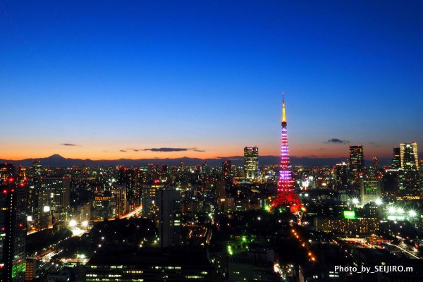 東京タワーと富士の夕暮れ バレンタイン 撮影時期 15 02 14 カメラ ねこ ラーメン 幸せ