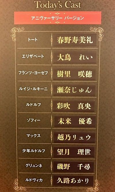 エリザベートtakarazuka周年スペシャル ガラ コンサート 演劇的日々