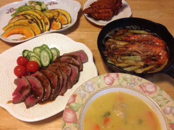 昨夜はローストビーフなど 4兄弟ママの晩御飯日記