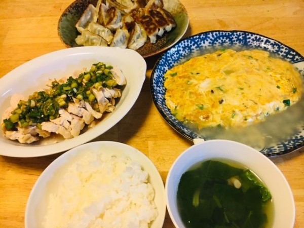 一昨日は茹で鶏のネギソースなど 4兄弟ママの晩御飯日記