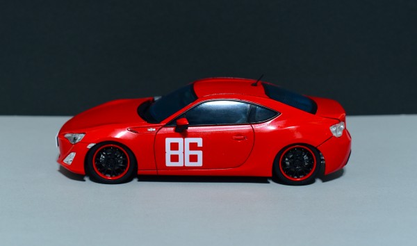 アオシマ 1/24 片桐夏向 ZN6 TOYOTA86 小田原パイクスピーク仕様 完成
