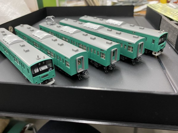 KATO Nゲージ201系エメラルドグリーンを作る！その3 : 鉄道模型を