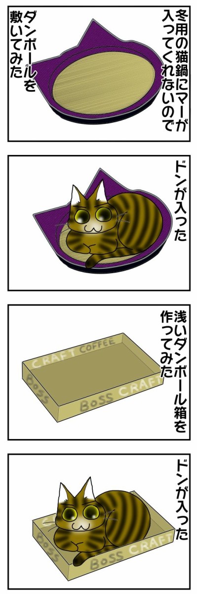 せっかく買った冬用の猫鍋に入ってくれないので工夫してみた : メン
