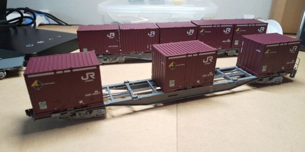 TOMIX HOゲージ コンテナ貨車 コキ107形（２輌セット） TOMIX HO 20Dコンテナ & コキ107形コンテナ車 : クローゼットの