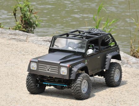 ラジコン タミヤ CR－01改 初走行 川原でシェイクダウン