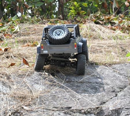 ラジコン タミヤ CR－01改 初走行 川原でシェイクダウン