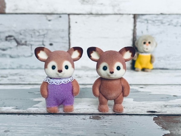 シルバニアファミリーキーチェーン シカの赤ちゃん-雪だるま- たかい  