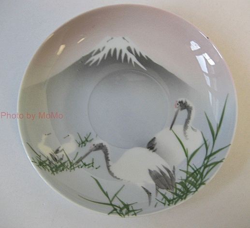 骨董 アンティーク 西浦造 西浦陶器店 美濃 横浜焼 色絵 小鳥