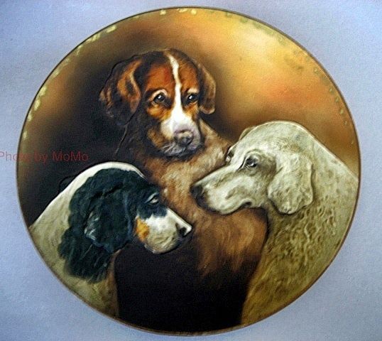 オールドノリタケ モールド 犬の飾り皿 : 近代輸出陶磁器に魅せられて