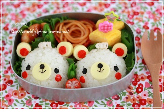 リーゼントクマちゃんのお弁当♪ : momo's obentou＊キャラ弁 Powered