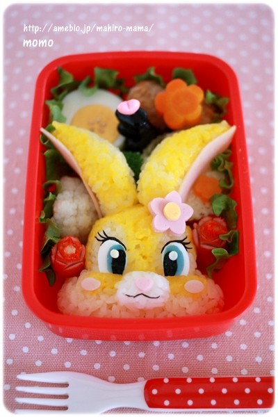 キャラ弁レシピ ミスバニー 追記あり Momo S Obentou キャラ弁 Powered By ライブドアブログ