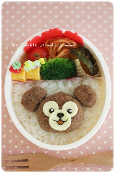 ディズニーspecial総集編 キャラ弁 ハンバーグでダッフィー Momo S Obentou キャラ弁 Powered By ライブドアブログ