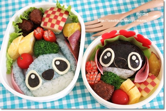 ディズニー スティッチ コリラックマ　キャラ弁つくろう！ お弁当 パズル スティッチ＆エンジェル＊キャラ弁 : momo's obentou＊キャラ弁