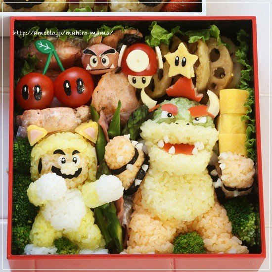 魂の文化系tv放送弁 スーパーマリオの３dワールドのキャラ弁 Momo S Obentou キャラ弁 Powered By ライブドアブログ