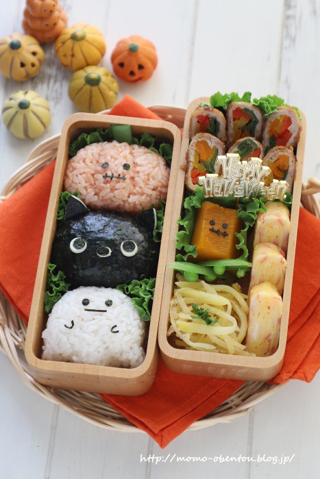 おばけ 黒猫 かぼちゃの弁当 ハロウィンキャラ弁 高速動画あり Momo S Obentou キャラ弁 Powered By ライブドアブログ