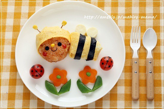 レシピブログ カゴメ 新感覚オムライスレシピ デコオムライス Momo S Obentou キャラ弁 Powered By ライブドアブログ