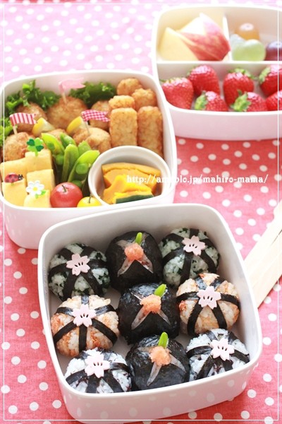 ニコニコのり 春のお弁当大会 春爛漫 お花見弁当 Momo S Obentou キャラ弁 Powered By ライブドアブログ