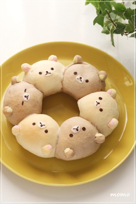 リラックマ コリラックマのちぎりパン キャラパン Momo S Obentou キャラ弁 Powered By ライブドアブログ