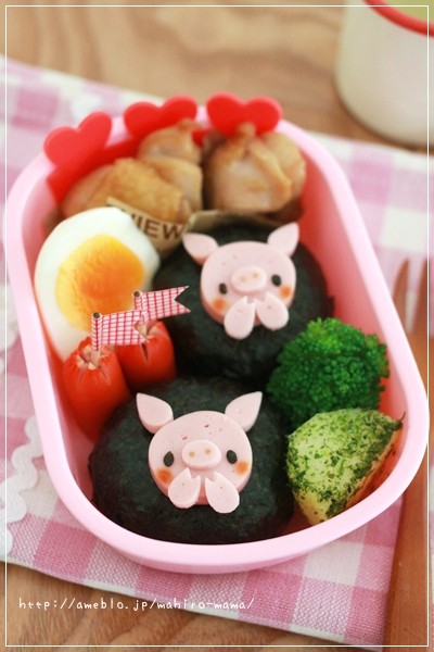 キャラ弁 ソーセージdeブタさん弁当 Momo S Obentou キャラ弁 Powered By ライブドアブログ