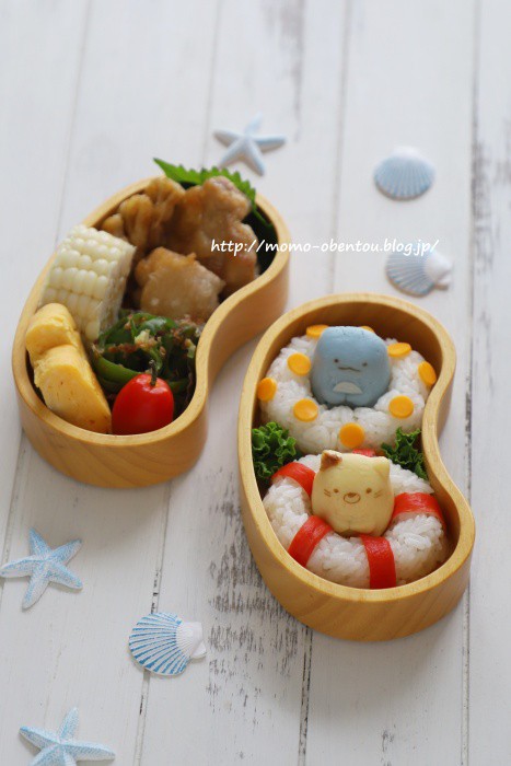 すみっコぐらしかまぼこを使って超簡単に夏テーマのお弁当 キャラ弁 Momo S Obentou キャラ弁 Powered By ライブドアブログ