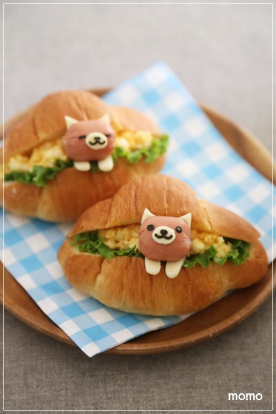 ねこあつめ あかげさんウインナーサンド Momo S Obentou キャラ弁 Powered By ライブドアブログ