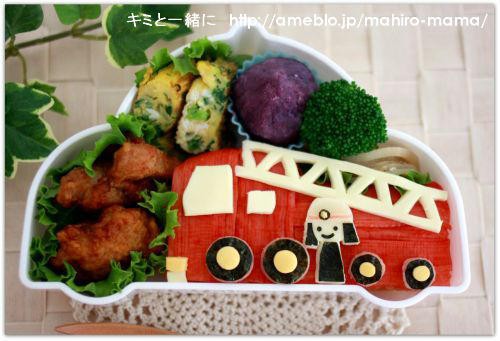 消防車のお弁当 区民祭り Momo S Obentou キャラ弁 Powered By ライブドアブログ