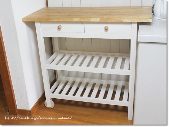 IKEA 木製キッチンワゴン 2段 IKEA 木製キッチンワゴン 2段