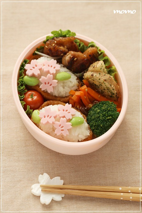 桜デコのオープン稲荷のお弁当 キャラ弁 Momo S Obentou キャラ弁 Powered By ライブドアブログ