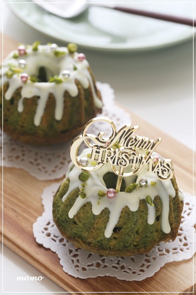 ミニクグロフ型でクリスマスリース風抹茶マフィン 素敵なお宅でワークショップ Momo S Obentou キャラ弁 Powered By ライブドアブログ