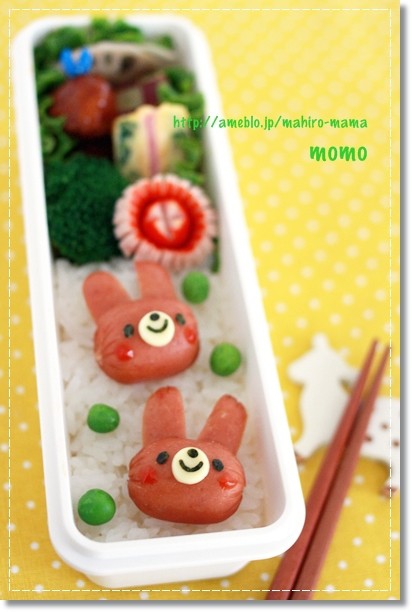 コロコロウインナーのうさぎちゃん弁当 Momo S Obentou キャラ弁 Powered By ライブドアブログ