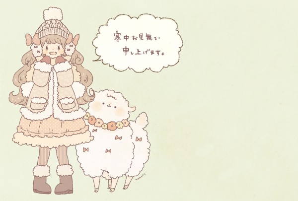 寒中お見舞いフリー素材 メインイラスト イラストレーター Momochy オフィシャルブログ 桃の宝石箱