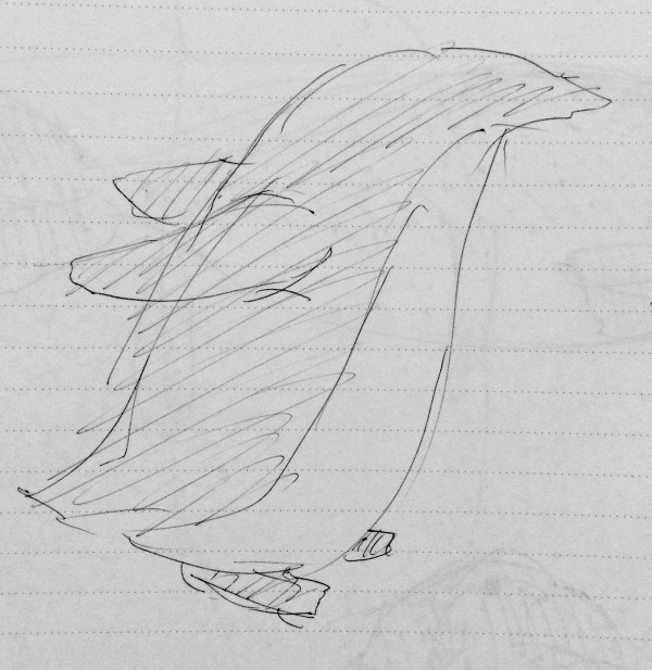 キングペンギンイラスト ペンギンは実は結構前傾姿勢だった 魚イラスト クロッキーを素人がひたすら描き続けるブログ