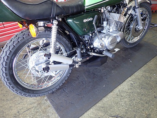 500SS(H1/逆車)レストア：ゼンシンチャンバーを取り付けてエンジン始動
