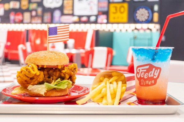 Feedy Diner&Arcade」の『フィーディーチキンバーガーセット』（イオン