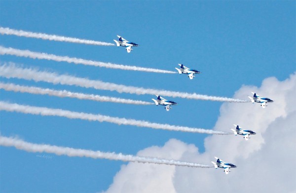 青白天門　ブルーインパルスなし 航空自衛隊ブルーインパルス T-4 運用30周年を記念した