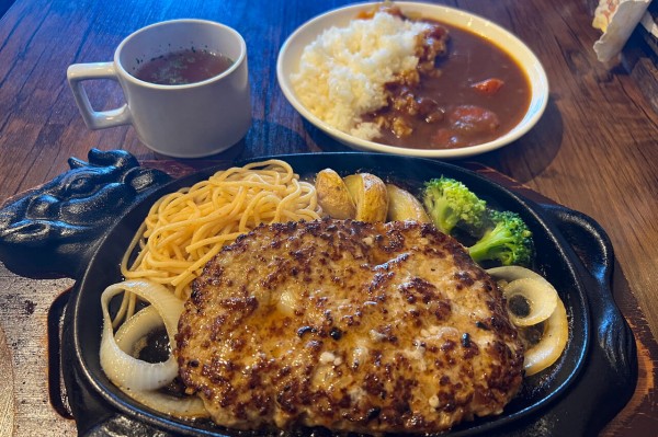 守口】「ハンバーグとカレー あおやま軒」の『あおやまハンバーグミニ