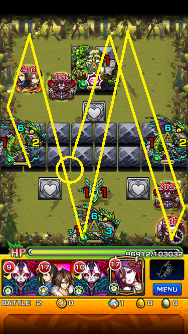 閑話 ２０４５ モンスト ヴィーラ戦を振り返って 敵の配置とか ゲーム雑記