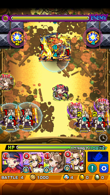 閑話 ２００８ モンスト 運枠2でラウドラ戦周回 ゲーム雑記