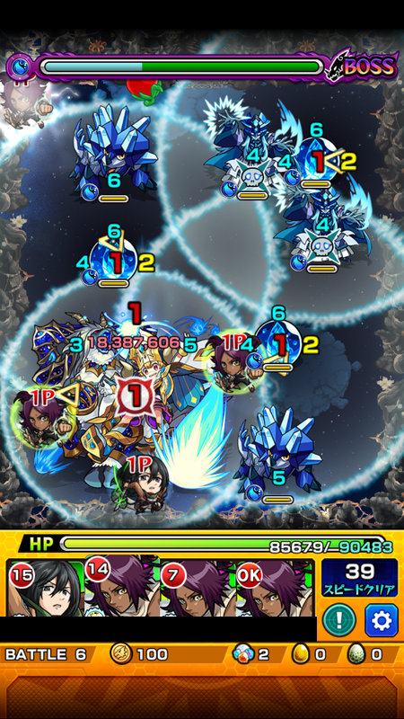 閑話 ２６７２ モンスト 禁忌 22階層にお試し獣ミカサ 進撃コラボ ゲーム雑記